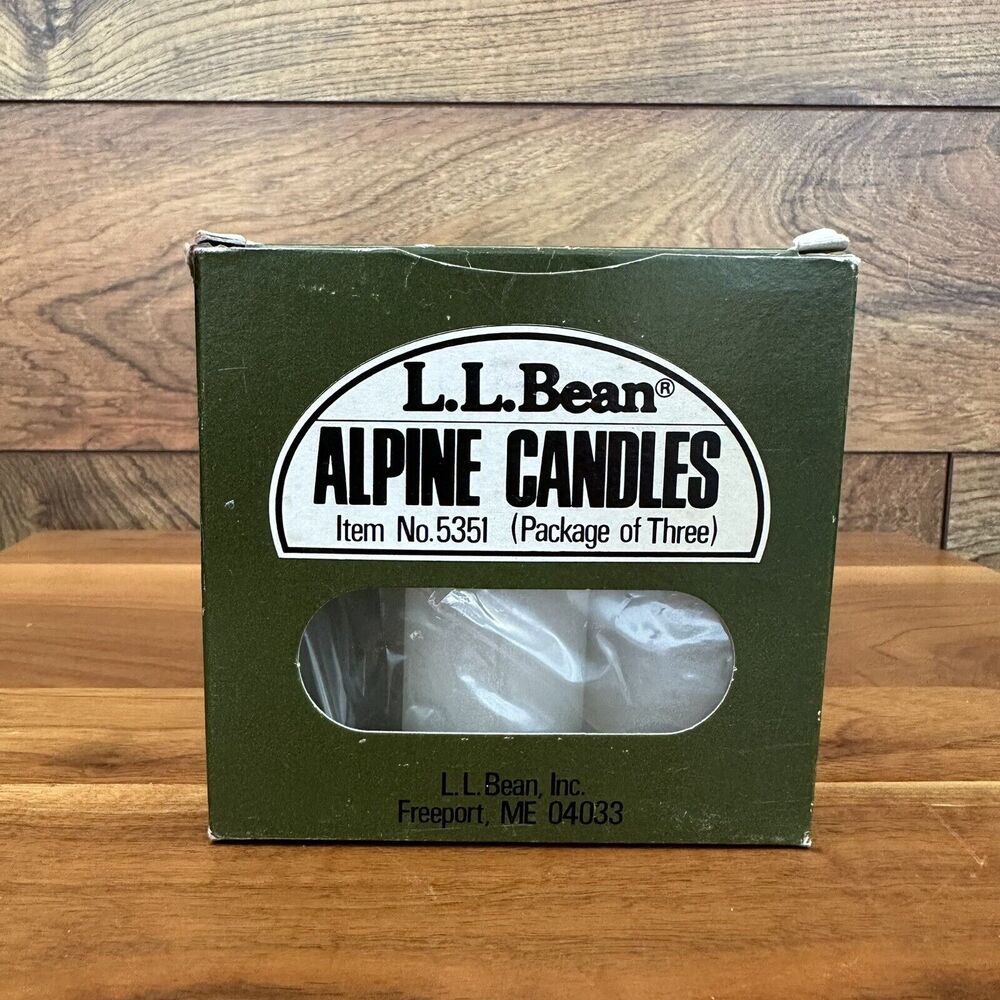 LL Bean 2 Alpine Candles #5351 Refill For Vintage Hanging Lantern Made In Japan